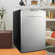 Frigidaire 4.5 Cu Ft Compact Refrigerator with Freezer, Platinum Mini Fridge with Chrome Trim for Apartment, Dorm, Office, Garage