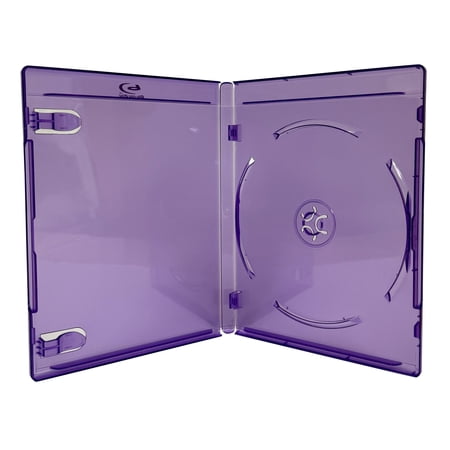 CheckOutStore 10 Premium Standard Clear Purple Blu-Ray Single Cases 12MM