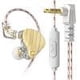 thumbnail image 1 of Audífonos con cable de grano de madera con auriculares de micrófono para tarjetas de sonido (Beige), 1 of 6