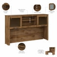 thumbnail image 3 of Bush Furniture Somerset 60" L Desk and Hutch with Storage, Fresh Walnut, 3 of 11