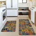thumbnail image 2 of Mexican Talavera Kitchen Rugs Sets of 2 Non Slip Washable, Mexican Tile Kitchen Mats for Floor 2 Piece Home Decor, 2 of 5