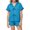 Sky Blue, variant on Baby Girl Outfits Loose Fit Ruffle Solid Print Short Sleeve Lapel Tie Top And Shorts 2 Piece Loungewear Baby Girls' Clothing Sets 3 Years-4 Years