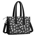 thumbnail image 2 of Teacher Tote Bag,Paw Prints and Bones Teacher Utility Tote Bag,Large Work Tote Bags for Women with Multiple Pockets,Top Zipper Closure,13.8x10.6x6.7 Inch, 2 of 5