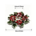 thumbnail image 3 of YiFudd Christmas Candlestick Wreath, Green Pine Cones, Golden Berries, 1 Piece, 3 of 6
