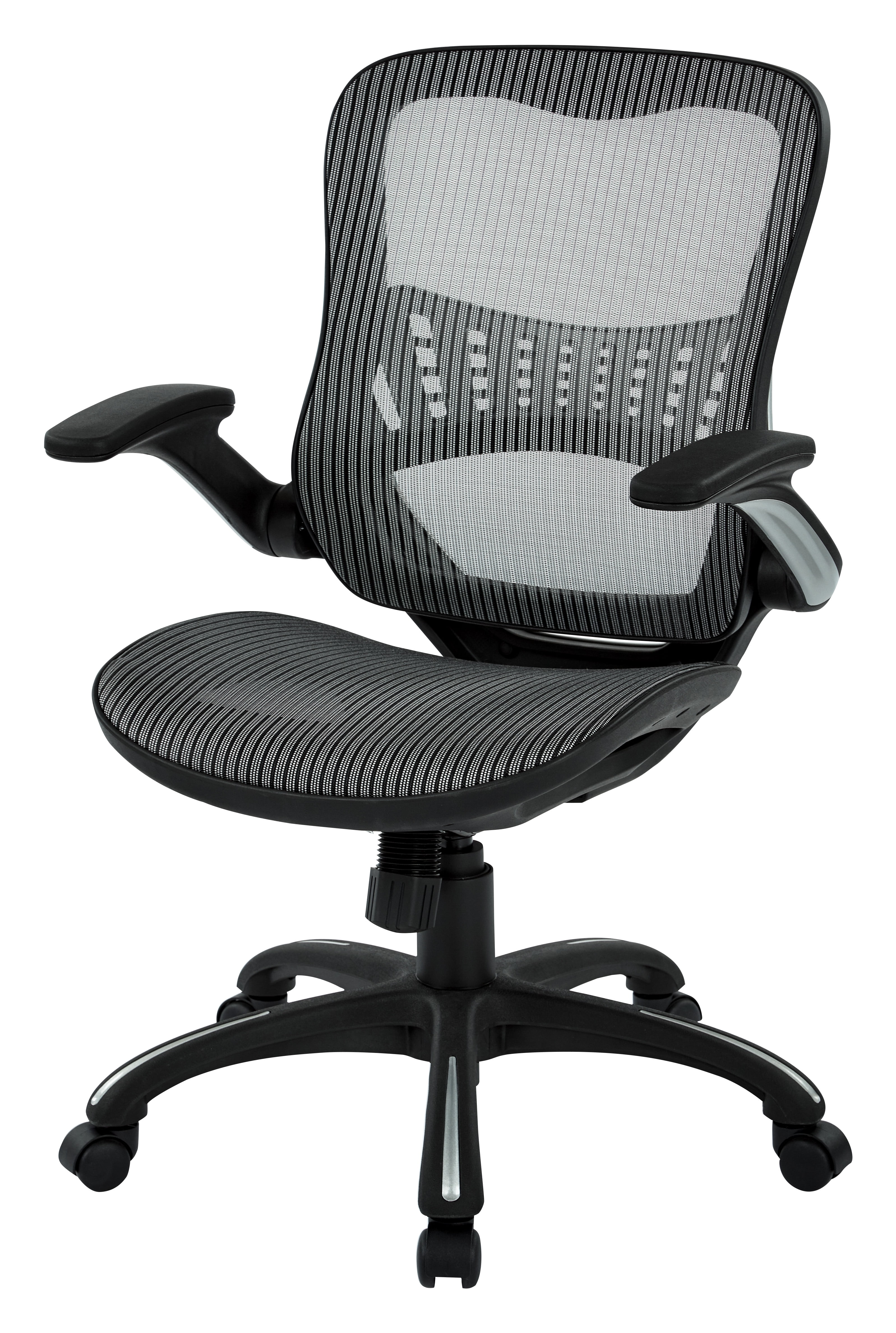 Office Star EM60926P3M Screen Back Manager Chair with Mesh Seat -  Black/Silver, 1 - Harris Teeter