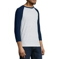 thumbnail image 6 of Hanes Men's and Big Men's X-Temp Baseball Raglan Tee, Up To Size 3XL, 6 of 6