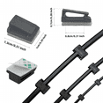 thumbnail image 3 of Christmas Light Clips Adhesive Hooks for Outdoor String Cable Wire Clips Adhesive Wire Management Cord Holder for The Wall, Under Desk, Car, Home and Office (Small, Black), 3 of 3