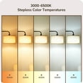 thumbnail image 5 of EDISHINE Modern Arc Floor Lamp with Remote Control for Living Room , 5CCT, Metal Dimmable Pole Lamp with Shade for Bedroom, Office, Bulb Included, Black, 5 of 7