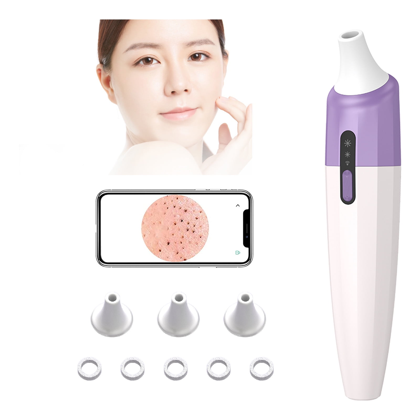 Hesxuno School Supplies Smart Electronics Blackhead Remover With Camera WiFi HD Camera With Facial Pore Extractor WiFi Visible Facial Pore Cleaner