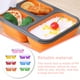 thumbnail image 4 of Bewildely Fiambrera de silicona con 3 compartimentos, plegable, para el hogar, para el trabajo, para la escuela, para comida, para el desayuno, lavable, Mostrada Naranja Bewildely HA065336-06, 4 of 6
