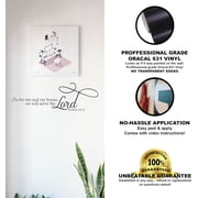 QTH As For Me and My House, We Will Serve The Lord Joshua Wall Sticker Inspirational Wall Decal Motivational Office Decor Quote Wall Art Vinyl Wall Decal Living Bed Room School Words Saying