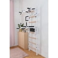thumbnail image 3 of BenchK 232 White Wall bars with convertible steel 6-grip pull-up bar that can also be used as a barbell holder, and dip bar with back support, 3 of 8