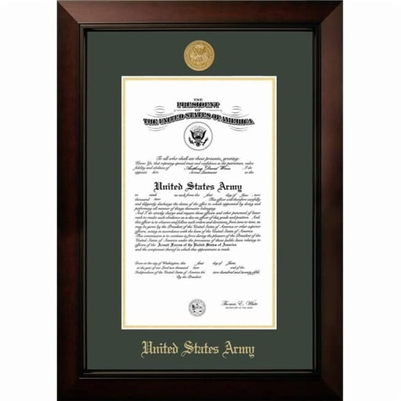 Patriot Frame's Army 8.5x11 Certificate Legacy Frame with Gold Medallion