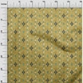 thumbnail image 2 of oneOone Cotton Cambric Yellow Fabric Texture & Triangle Geometric Dress Material Fabric Print Fabric By The Yard 56 Inch Wide, 2 of 4