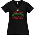 thumbnail image 3 of Inktastic No Recipes I'm Italian Women's Plus Size V-Neck T-Shirt, 3 of 5