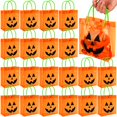 thumbnail image 1 of Bolsas de plástico con forma de calabaza para Halloween, Sweetude, 12 paquetes con asas, 1 of 6