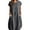 Dark Grey, variant on Women's Daily Casual Side Pocket Round Neck Short Sleeve Cotton Midi Dress