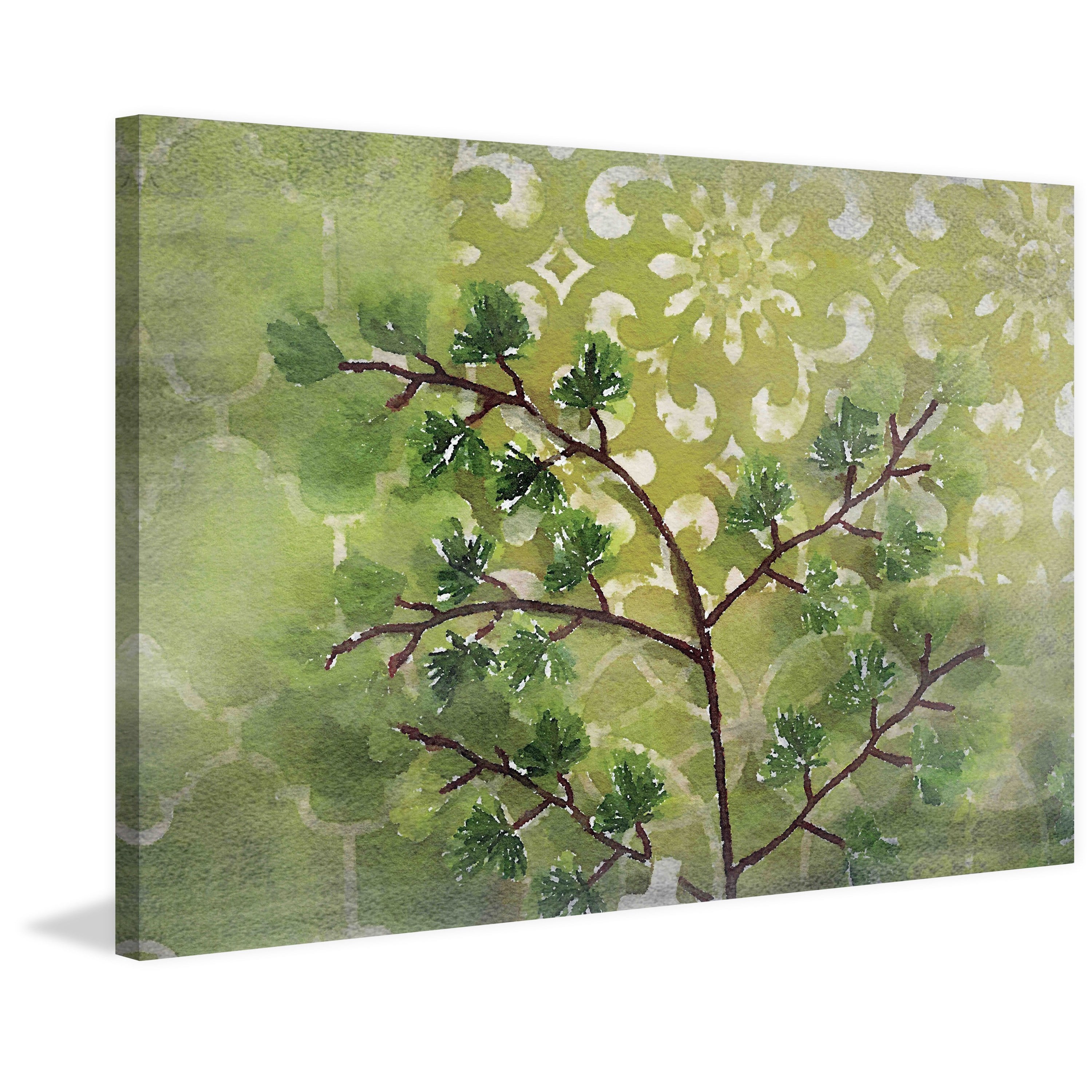 "Green Sensation II" Painting Print on Wrapped Canvas