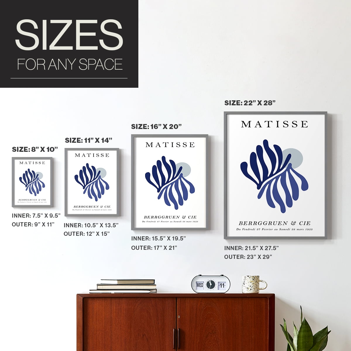 Matisse CCXCVI in Solid Wood 16 x 20 Framed Print