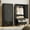 Black, variant on EROSOEI Metal Freestanding Armoire Wardrobe Clost With Hanging Rod and Drawers