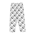 thumbnail image 6 of Uemuo Cool Dog Pattern Women's Wide Leg Palazzo Lounge Pants with Pockets Light Weight Loose Comfy Casual Pajama Pants-Large, 6 of 9