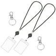 thumbnail image 4 of Miangastore School Id Card Cover Hanging Badge Reel Black 1 Set, 4 of 8