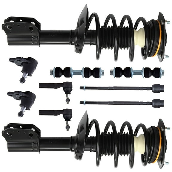 SCITOO 171661 K5342 K5331 ES3459 EV195 Front Strut Spring Assembly Stabilizer Bar Link Kit Ball Joint Tie Rod End Fits 1997 1998 1999 2000 2001 2002 2003 2004 2005 for Buick Century