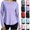 Black, variant on pstuiky Long Sleeve Shirts for Women Trendy Crew Neck Solid Color Uv Protection Summer Tops Formal Loose Fit Comfortable Spring Tops Womens Blouses