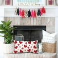 thumbnail image 2 of Valentine''s Day Pillow Covers 12x20 Inch Set of 2 Red Hearts Decor White Throw Pillow Covers Valentine''s Day Cushion Case Decoration for Sofa Couch, 2 of 6