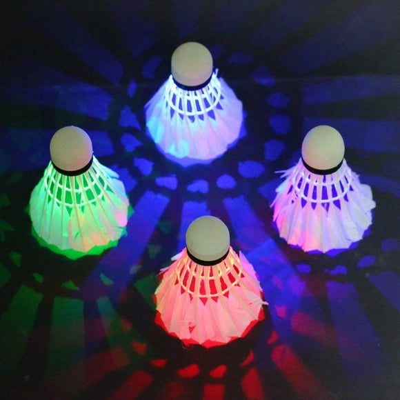 LED Volant de Badminton Lumineux Nocturne pour Activités Sportives Extérieures et Intérieures
