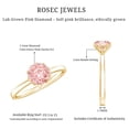 thumbnail image 6 of Rosec Jewels IGI Certified Lab Grown Pink Diamond Solitaire Engagement Ring - 1 Carat - Fancy Pink Color and VS1 Clarity - Gift for Special Occasions, 14K Yellow Gold, US 4.50, 6 of 9