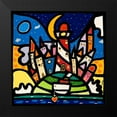 thumbnail image 2 of Wallas 20x20 Black Modern Framed Museum Art Print Titled - Happy Island, 2 of 5
