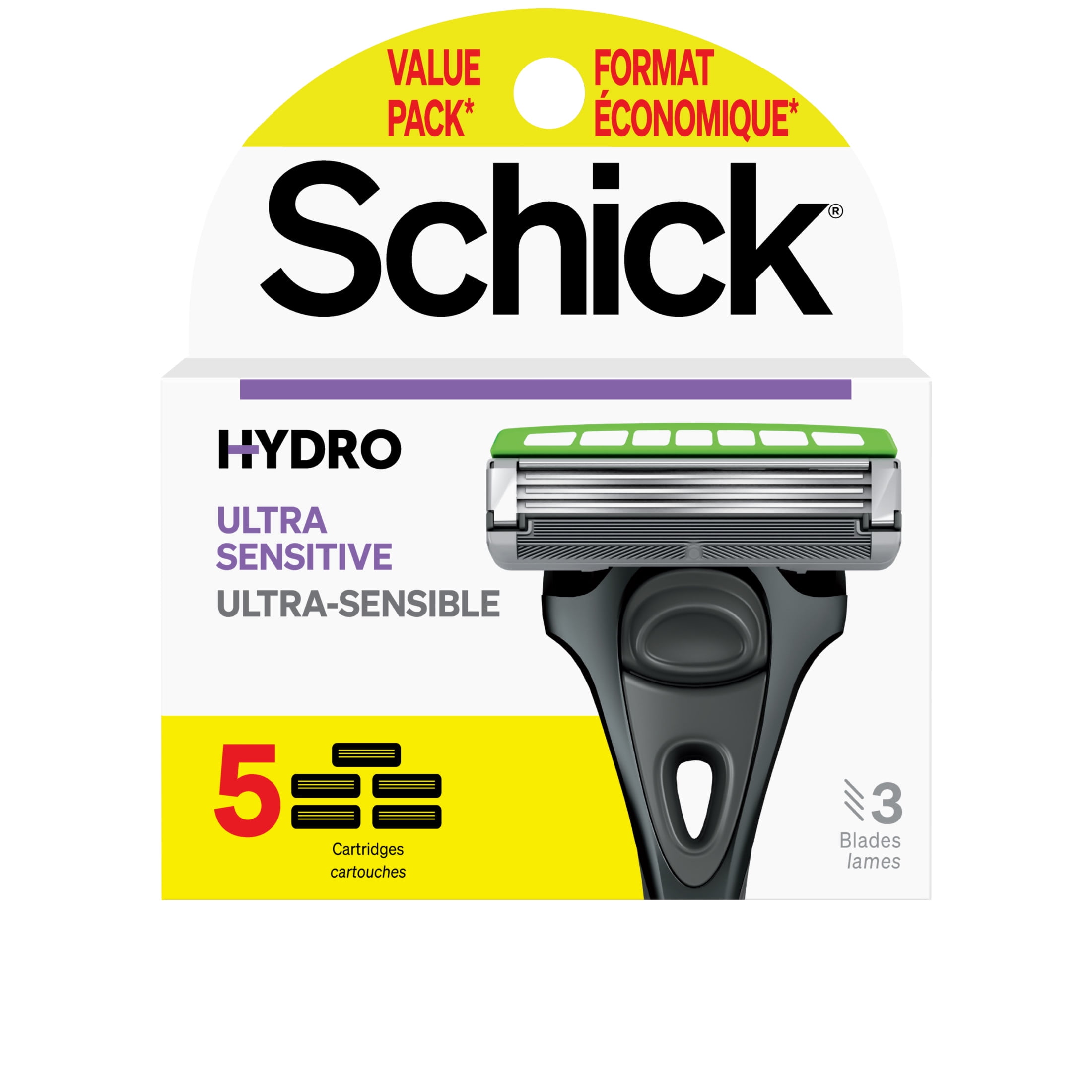 Schick Hydro Ultra Sensitive Razor Refills 5ct, Men's Razor Blades