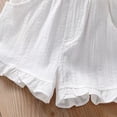 thumbnail image 4 of Gytharion Toddler Girls Elastic Waist Shorts Solid Casual Athletic Shorts Ruffle Hem Cute Summer Shorts 1-11 Years, 4 of 5