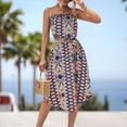thumbnail image 2 of Gibobby Vestidos para Mujer Vestido largo informal de playa con estampado de estilo étnico para mujer(Azul,XL), 2 of 5