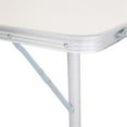 thumbnail image 3 of Portable Folding Table, 47" x 23" x 27" Aluminum Alloy Folding Table for Family Garden Reunions Picnics Camping Trips Buffets or Barbecues, White, 3 of 9