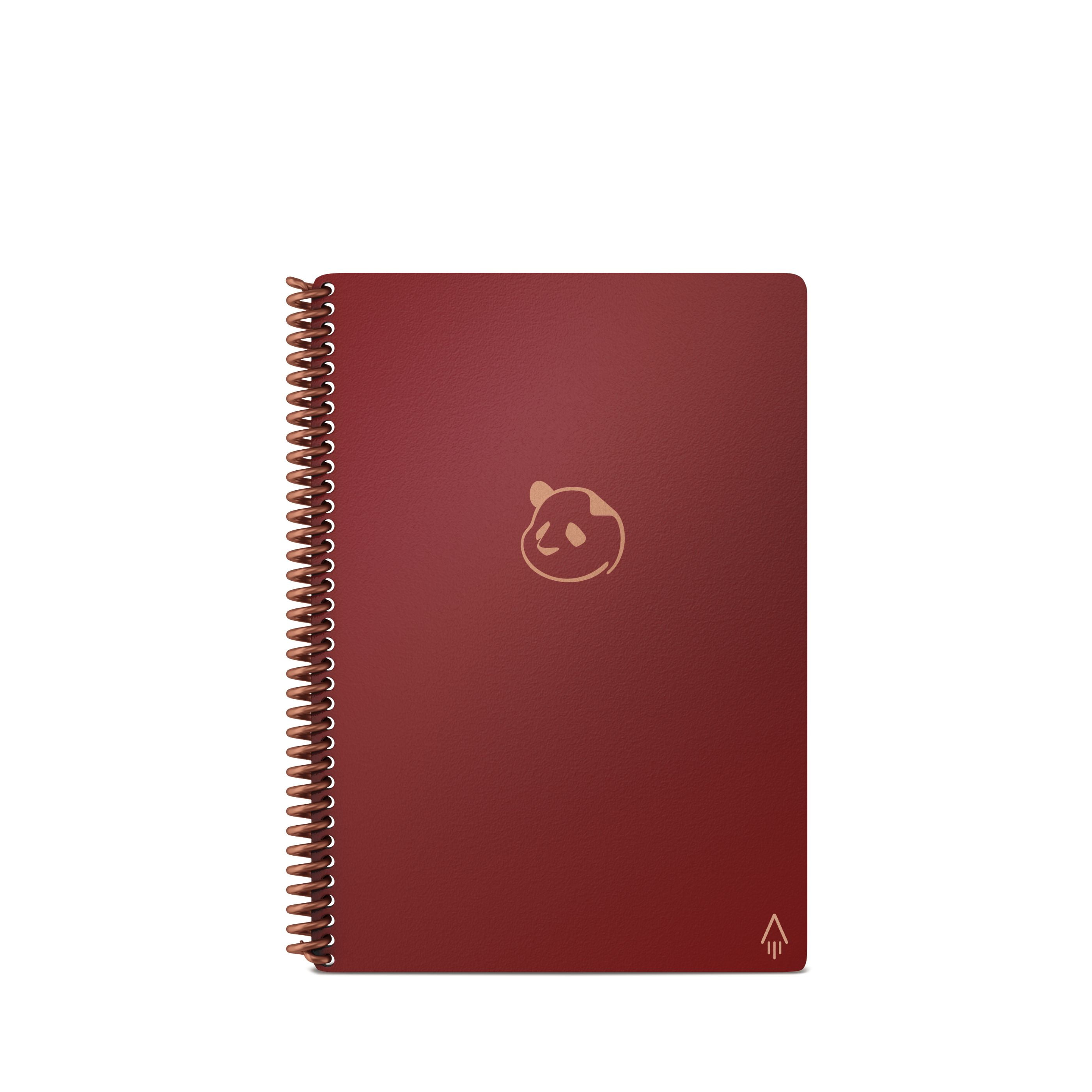Rocketbook Reusable and Sustainable Smart Spiral Panda Planner, Undated - Maroon - Executive Size Eco-friendly Notebook (6"x 8.8") - Daily, Weekly, Monthly Planner Pages wit