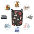 thumbnail image 6 of Balery Fly Agaric and Flowers Round Laundry Basket with Handles Waterproof Freestanding Laundry Hamper for Clothes Toys in the Dorm and Family-Medium, 6 of 8