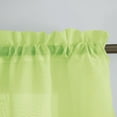 thumbnail image 2 of Kate Aurora Living Crystal Sheer Double Layered Rod Pocket Ascot Window Valances - Lime Green, 2 of 3
