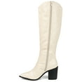 thumbnail image 3 of Journee Womens Daria Wide Calf Stacked Heel Knee High Boots, 3 of 10