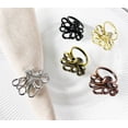 thumbnail image 6 of Fennco Styles Coastal Octopus Metal Napkin Rings, Set of 4 - Pewter Nautical Napkin Holders for Home Décor, Dining Table, Banquets, Family Gathering and Special Occasions, 6 of 8