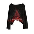thumbnail image 3 of Oplxuo Sweaters for Women 2025 Trendy Graphic Print Long Sleeve Crew Neck Knitted Pullover Fall Casual Loose Fit Tunic Tops, 3 of 5