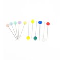thumbnail image 3 of Xingzhi 100Pcs Plastic Flat Head Pins Straight Quilting Pins Mixed Color DIY Sewing Needles, Dark Color Flower, 3 of 9