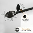 thumbnail image 5 of Kenney® Bailey 5/8" Fast Fit? Easy Install Decorative Window Curtain Rod, 66-120", Oil Rubbed Bronze, 5 of 11