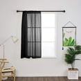thumbnail image 4 of Namzi Solid Color Sheer Voile Window Curtains Light Filtering Tie Up Shade Adjustable Balloon Drapes Treatment for Small Window,1 Panel (39" x 47",Black), 4 of 5
