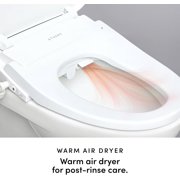 TUSHY Cloud+ Electric Bidet Toilet Seat with Remote, Warm Water, Heated Seat, Air Dryer, Deodorizer, Night Light, Soft Close, Elongated