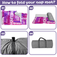 thumbnail image 5 of Duckbe Toddler Nap Mat, Sleeping Bag with Pillow and Blanket for Daycare, Preschool Nap Mat with Custom Name, Easy to Carry and Wash, Lilac & White(Mat size22.5"*55"+Included blanket size33.5"*45"), 5 of 9