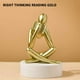 thumbnail image 1 of Estatua de figura de lectura abstracta - Decoración de estantería de resina, adorno de escritorio para oficina y hogar, regalo decorativo, 1 of 2