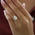 thumbnail image 4 of KANISHKAGEMS&JEWELS 2ct Pear Moissanite Engagement Ring Yellow Gold Ring Pear Solitaire Ring Pear Halo Ring Diamond Wedding Ring Anniversary Ring, 4 of 5