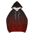 thumbnail image 6 of Levmjia Oversized Hoodies for Women Casual Gradient Long Sleeve Hooded Lace Up Sweatshirts Pullover Outfits Wine,S, 6 of 6
